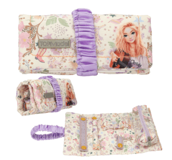 Joyero de Viaje COWGIRL de TopModel en color crema y lila con estampado cowgirl