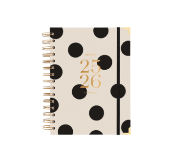 Portada de la Agenda A5 Semanal Minimal 2025/26 de Charuca en diseño elegante y minimalista.