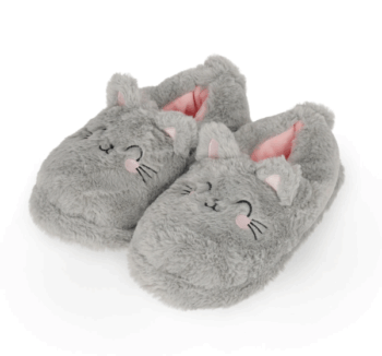 Zapatillas de Casa Cosy Slippers Kitty de Legami – diseño de gatito en tono suave.