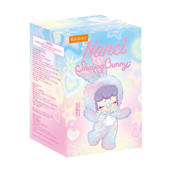Blind Box Nanci Plush Shinning Bunny de Rolife Caja ciega Nanci Plush Shinning Bunny con personajes aleatorios.