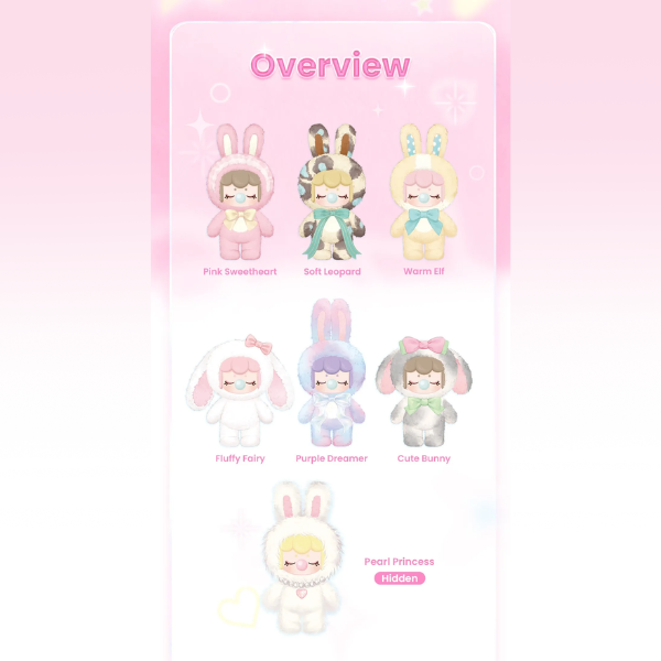 Blind Box Nanci Plush Shinning Bunny de Rolife posibilidades de la colección nanci plush shinning bunny