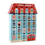 Calendario de Adviento de iTotal con forma de casa navideña.