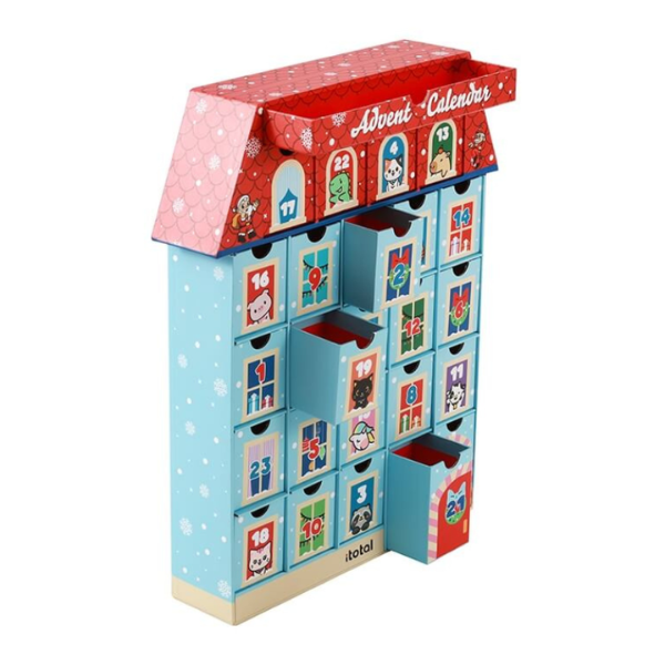 Calendario de Adviento de iTotal Detalle de cajones numerados del calendario de Adviento iTotal.