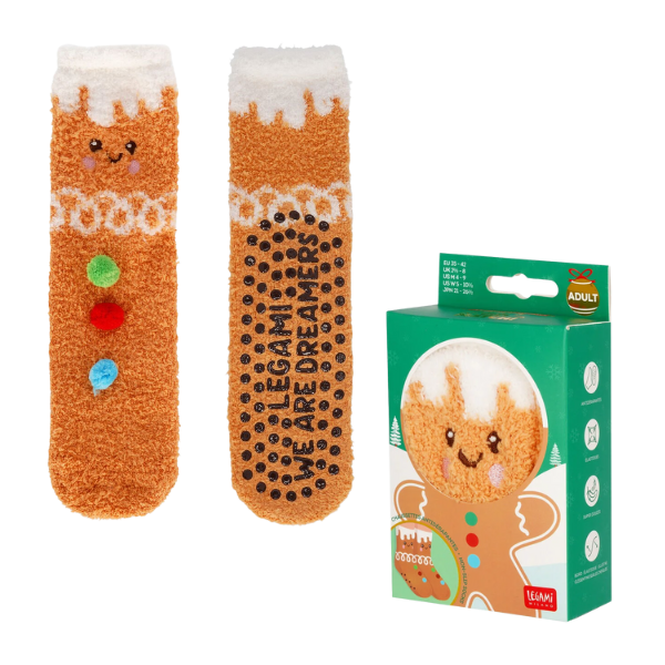 Calcetines Antideslizantes para Adulto Navidad de Legami Calcetines Antideslizantes para Adulto Navidad de Legami de galleta de jengibre