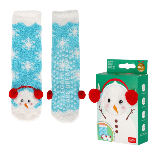 Calcetines Antideslizantes para Adulto Navidad de Legami Calcetines Antideslizantes para Adulto Navidad de Legami de muñeco de nieve