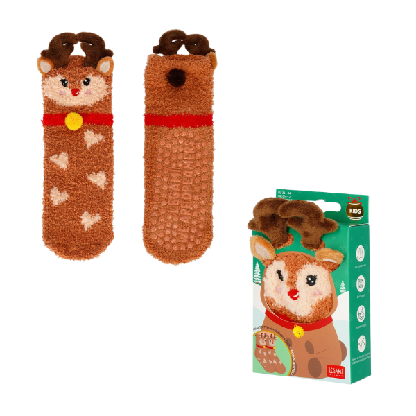 Calcetines Antideslizantes para Niños Navidad de Legami Calcetines Antideslizantes para Niños Navidad de Legami reno