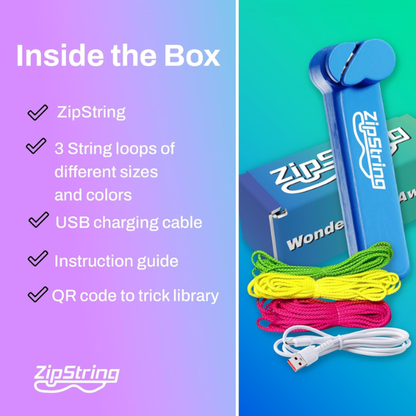 ZipString Cuerda Flotante Set ZipString con lanzador, 3 cuerdas y cable USB-C.