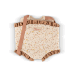 Portamuñecos Colección Teresa en color beige con volante doble de algodón