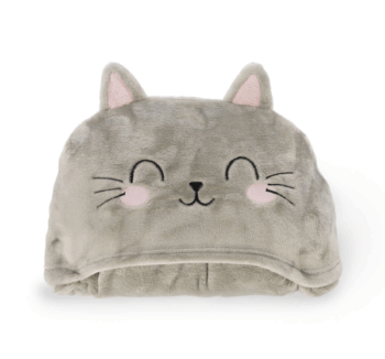 Manta con Capucha Kitty Legami – diseño de gato gris con orejitas.