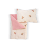Set Edredón y Almohada Teddy Musa Rosa para muñecos