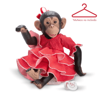 Librerías Campoamor Producto: Vestido de Flamenca Rojo para Lola la Chimpancé Reborn de 32 cm