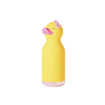 Botella Térmica Asobu Pato amarilla con tapón en forma de pato kawaii.