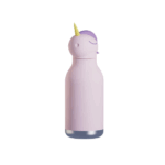 Botella Térmica Asobu Unicornio rosa con tapón kawaii.