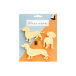 Notas Adhesivas de Perro Salchicha en pack de 3 blocs.