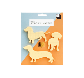 Notas Adhesivas de Perro Salchicha en pack de 3 blocs.