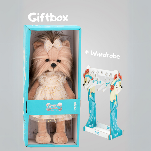 Peluche Lucky Yoyo Starlight 38cm Colección Lucky Doggy de Orange Toys, muñeca de lujo para niños y coleccionistas.