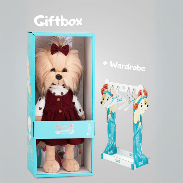 Peluche Lucky Yoyo Acogedor e Informal 38cm Muñeca de colección Lucky Doggy con diseño moderno y natural.