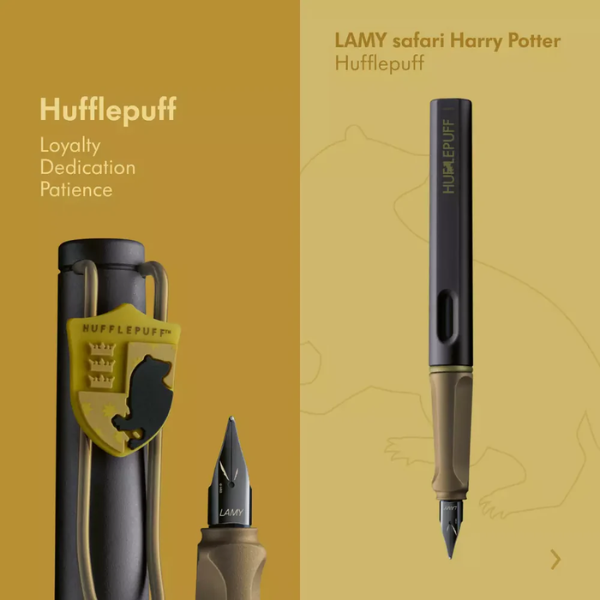 Set de Plumas LAMY Harry Potter Edición Limitada Detalle de la pluma LAMY Hufflepuff