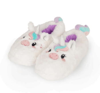 Zapatillas de Casa Cosy Slippers Unicornio de Legami – diseño de unicornio con orejitas.