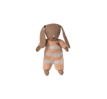 Conejito Micro Marrón Traje de Punto Rosa Maileg figura artesanal