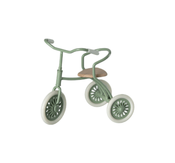 Triciclo Menta Ratón Maileg con garaje y diseño vintage