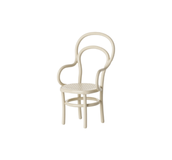 Silla Vintage Ratón Blanco Roto Maileg en metal blanco roto