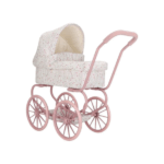 Carrito de Muñecas de Metal Flores de Little Dutch rosa