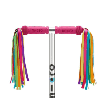 Flecos para manillar de patinete neón