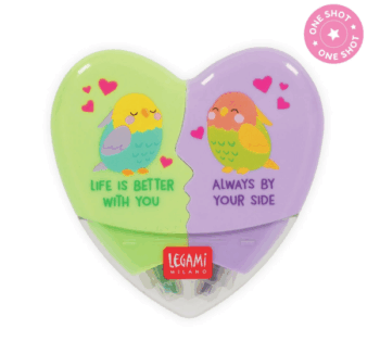 Subrayador 2 en 1 San Valentín 2026 de Legami con forma de corazón