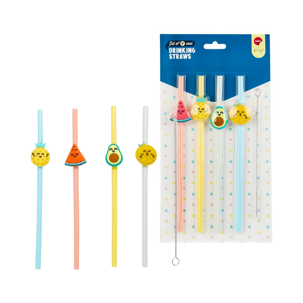 Pajitas Reutilizables Balvi Mr Wonderful (Set de 4) Pajitas Reutilizables Balvi Mr Wonderful (Set de 4)