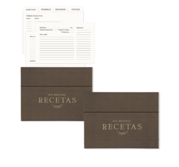 Caja de Mis Mejores Recetas Box + Cards marrón