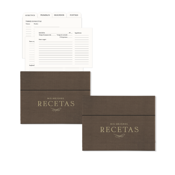 Caja de Mis Mejores Recetas (Box + Cards) - Librería Campoamor Caja de Mis Mejores Recetas Box + Cards marrón
