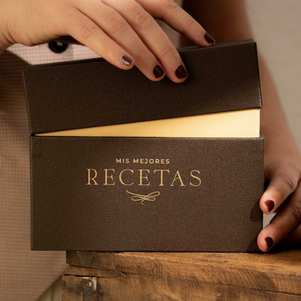 Caja de Mis Mejores Recetas (Box + Cards) - Librería Campoamor Tarjetones recetario organizados por categorías