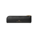 Estuche Dotted Cuero Vegano Black Amber con textura punteada