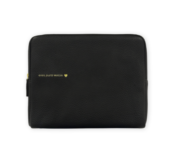 Bolso portatodo Eres pura magia Black Amber cuero vegano