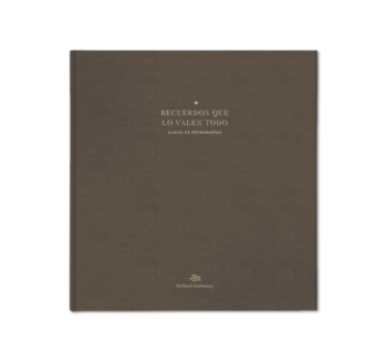 Álbum Entelado Recuerdos Que Lo Valen portada lino stamping dorado