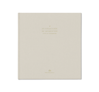 Álbum Entelado Mi colección de momentos portada lino stamping dorado