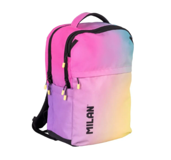 Mochila 5 Cremalleras Negra Sunset Milan 25 litros