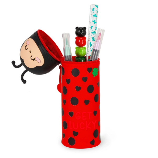 Estuche 2 en 1 de Silicona Ladybug (Mariquita) de Legami - Librería Campoamor Estuche de silicona Legami Ladybug convertido en lapicero