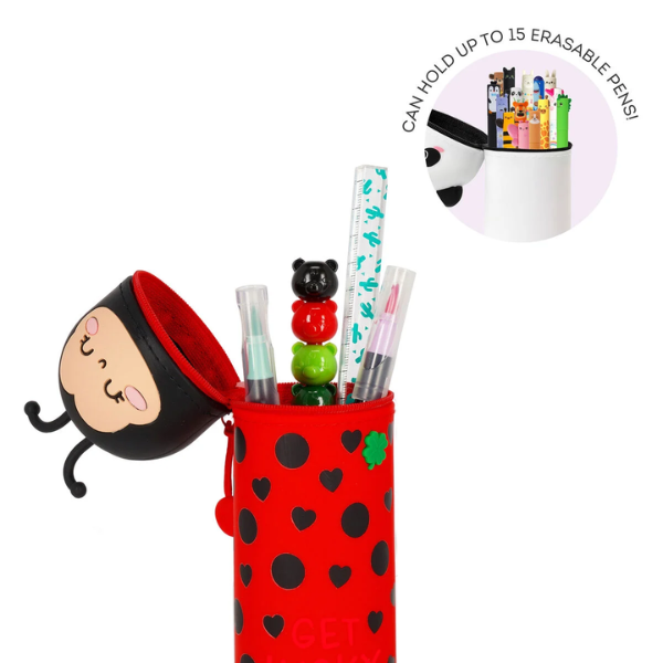 Estuche 2 en 1 de Silicona Ladybug (Mariquita) de Legami - Librería Campoamor Estuche kawaii Ladybug de Legami