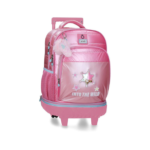 mochila con carro desmontable into the wild enso rosa metalizado frontal
