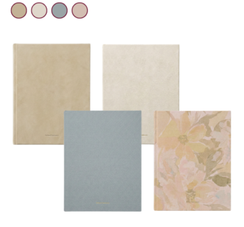 Recubierta Dura 1·9 TGM en antelina con bolsillos y espina flexible. Personaliza tu 1·9 Planner con estilo y organización.