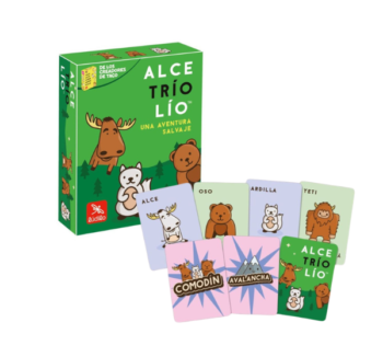 alce trío lío juego de cartas caja del juego ludilo
