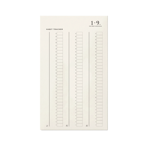 Set de 10 Tarjetas Organizativas Habit Tracker 1·9 TGM Tarjetas habit tracker 1·9 TGM