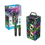 Karaoke Neon World con bola de discoteca y luces