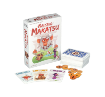 Maestro Makatsu juego de mesa con cartas y figura del maestro