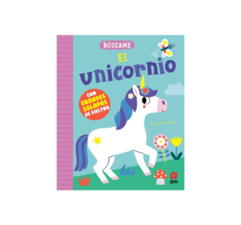 Libro infantil Búscame El Unicornio con solapas de fieltro