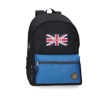Mochila 44cm Adaptable a Carro Henry Negro Pepe Jeans frontal