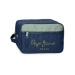 Neceser Doble Arwyn Marino Pepe Jeans vista frontal