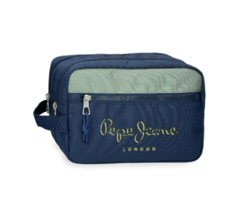 Neceser Doble Arwyn Marino Pepe Jeans vista frontal